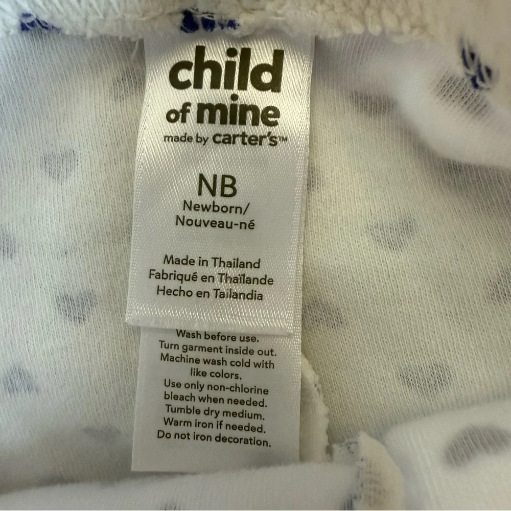 Carter's Blue Baby Outfit with Gold Glitter Embelishment